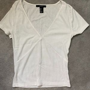 Forever 21 Ribbed White Shirt